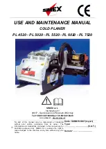 Simex PL 4520 Use And Maintenance Manual preview