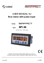 Предварительный просмотр 1 страницы Simex SIMPACT SPI-94 User Manual