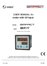 Предварительный просмотр 1 страницы Simex Simpact SRP-77 User Manual