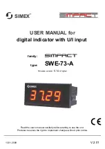 Simex SIMPACT SWE-73-A User Manual предпросмотр