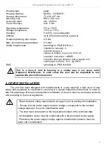 Предварительный просмотр 5 страницы Simex Simpact SZP-73 User Manual