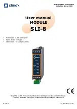 Simex SLI-8 User Manual предпросмотр