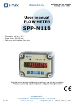 Preview for 1 page of Simex SPP-N118 User Manual