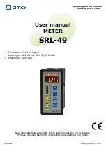 Simex SRL-49 User Manual предпросмотр