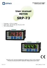 Preview for 1 page of Simex SRP-73 User Manual