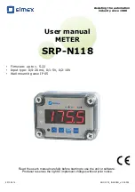 Preview for 1 page of Simex SRP-N118 User Manual