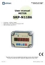 Preview for 1 page of Simex SRP-N1186 User Manual