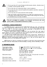 Предварительный просмотр 4 страницы Simex SRT-L70 User Manual