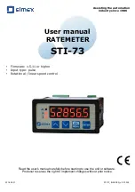 Предварительный просмотр 1 страницы Simex STI-73 User Manual