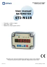 Simex STI-N118 User Manual предпросмотр