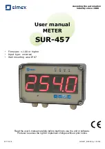 Simex SUR-457 User Manual предпросмотр