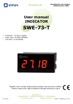 Simex SWE-73-T User Manual preview