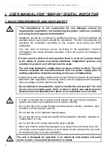 Предварительный просмотр 4 страницы Simex SWP-99 User Manual