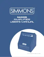 Preview for 1 page of Simmons DA200S User Manual