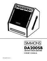 Simmons DA200SB Owner'S Manual preview