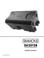 Simmons DA2012B Owner'S Manual preview