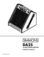 Preview for 1 page of Simmons DA25 Owner'S Manual