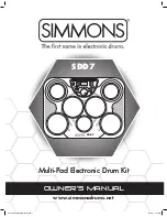 Simmons SDD7 Owner'S Manual preview