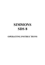 Simmons SDS 8 Operating Instructions Manual preview