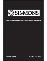 Simmons Spotting Scope 71-2060 Instruction Manual preview