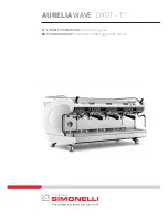 Preview for 1 page of Simonelli AURELIA WAVE DIGIT - T3 User Handbook Manual