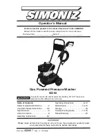 Preview for 1 page of Simoniz USA S2350 Operator'S Manual