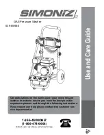 Preview for 1 page of Simoniz 039-8568-0 Use And Care Manual