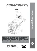 Preview for 1 page of Simoniz 039-8578-4 Use And Care Manual