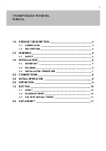 Предварительный просмотр 2 страницы Simons Voss Technologies TRANSPONDER TERMINAL Manual