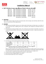 Preview for 1 page of Simpex Electronic MEAN WELL EDR Series Installation Manual