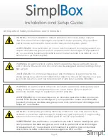 Preview for 8 page of simpl SimplBox Installation And Setup Manual