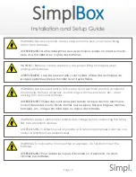 Preview for 10 page of simpl SimplBox Installation And Setup Manual