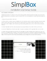 Preview for 20 page of simpl SimplBox Installation And Setup Manual