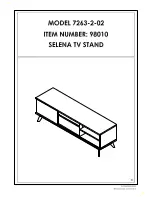 Preview for 1 page of Simple Living Products Selena TV Stand 7263-2-02 Installation Manual