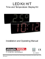 Предварительный просмотр 1 страницы Simple Sign LED Kit H/T Installation And Operating Manual