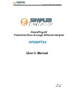 Simpler Networks HP200PT64 User Manual preview