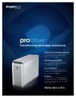 Предварительный просмотр 1 страницы SimpleTech Pro Drive PRO1000Q Specifications