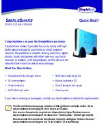 SimpleTech SimpleShare STI-NAS/160 Quick Start Manual preview