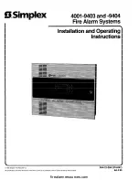 Preview for 1 page of Simplex 4001-9403 Installation And Operating Instructions Manual