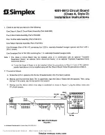 Preview for 1 page of Simplex 4001-9813 Installation Instructions