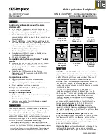 Preview for 1 page of Simplex 4099-9004 Quick Start Manual