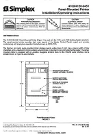 Preview for 1 page of Simplex 4100-0451 Installation & Operating Instructions Manual