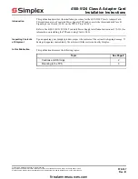 Simplex 4100-5124 Installation Instructions preview