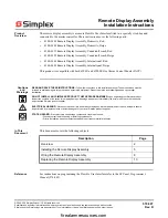 Preview for 1 page of Simplex 4100-9401 Assembly/Installation Instructions