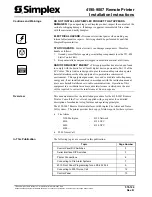 Preview for 1 page of Simplex 4190-9007 Installation Instructions Manual