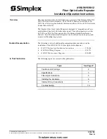 Simplex 4190-9011 Installation & Operation Instructions preview