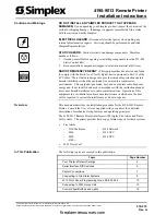 Предварительный просмотр 1 страницы Simplex 4190-9013 Installation Instructions Manual