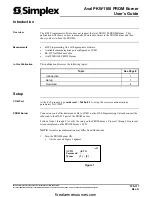 Simplex Aval PKW1100 User Manual preview