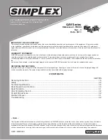 Preview for 1 page of Simplex GA9 Series Manual