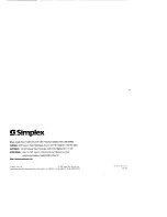 Preview for 92 page of Simplex operating and programming inst Installation, Operating And Programming Instructions Manual